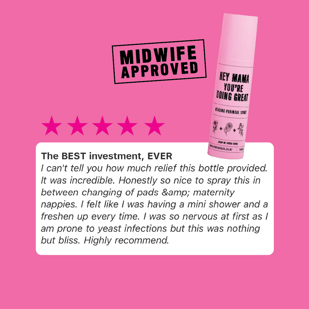 Gentle vulva care spray designed for postpartum healing NZ five star review