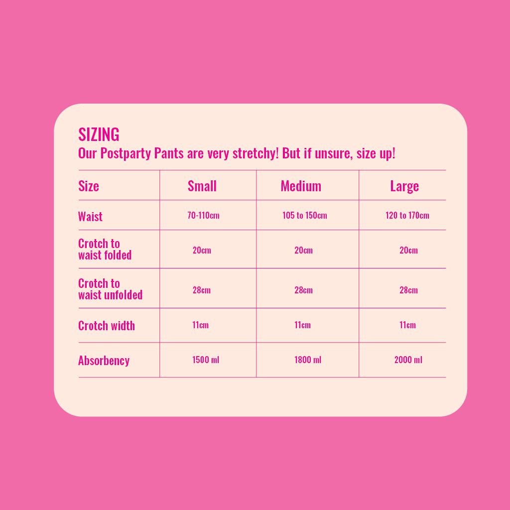 Postparty Pants - Postpartum Disposable Underwear