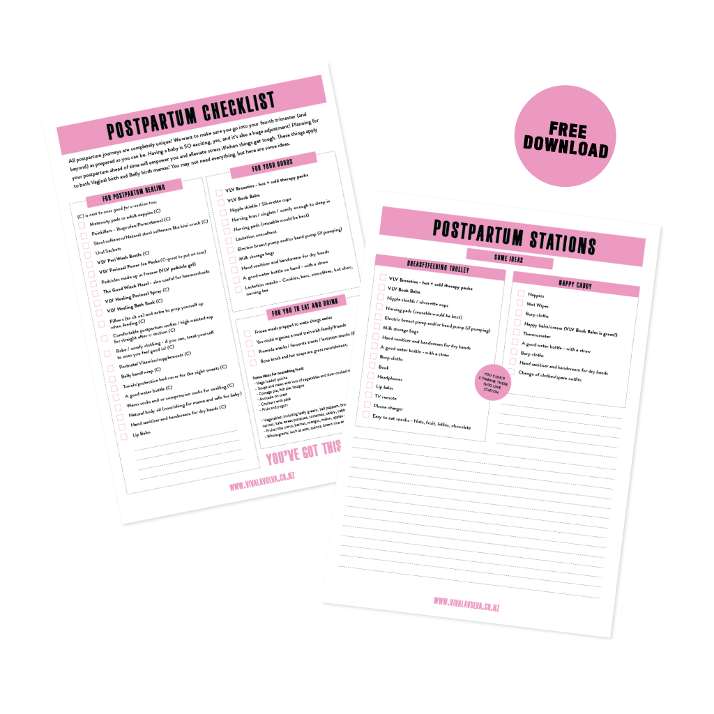 FREE - POSTPARTUM CHECKLIST (THINGS YOU MAY NEED)