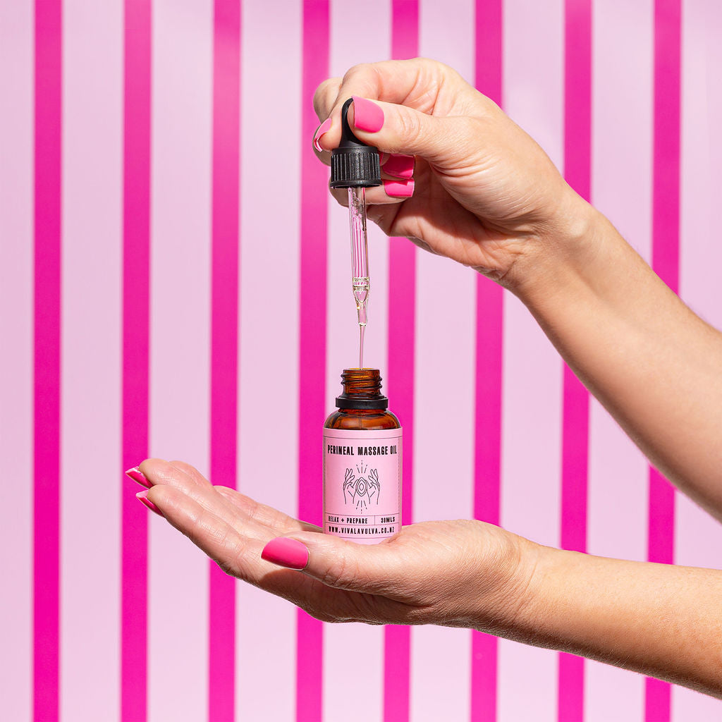 Perineal Massage Oil by Viva La Vulva – birth prep perineal massage oil to help reduce tearing during labour