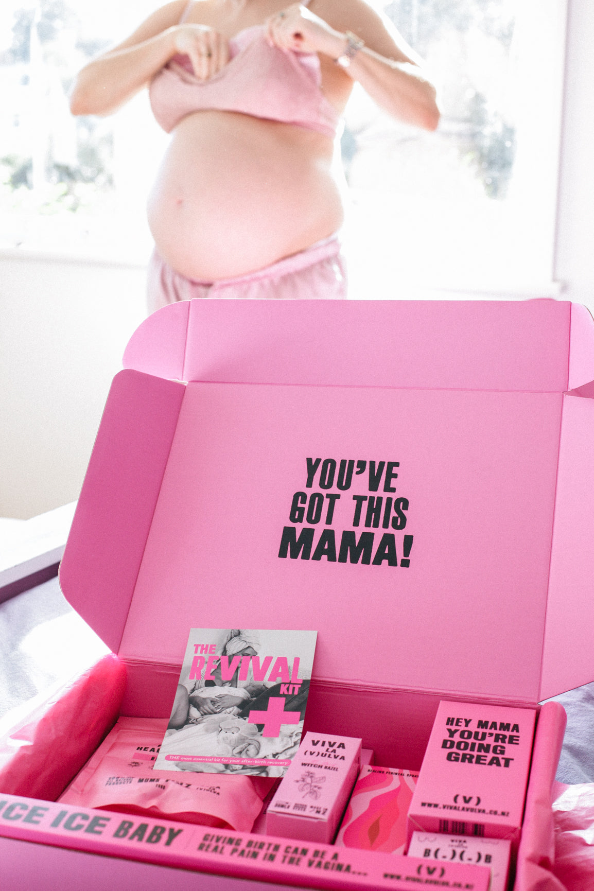 Complete postpartum care kit for new mums after vaginal birth