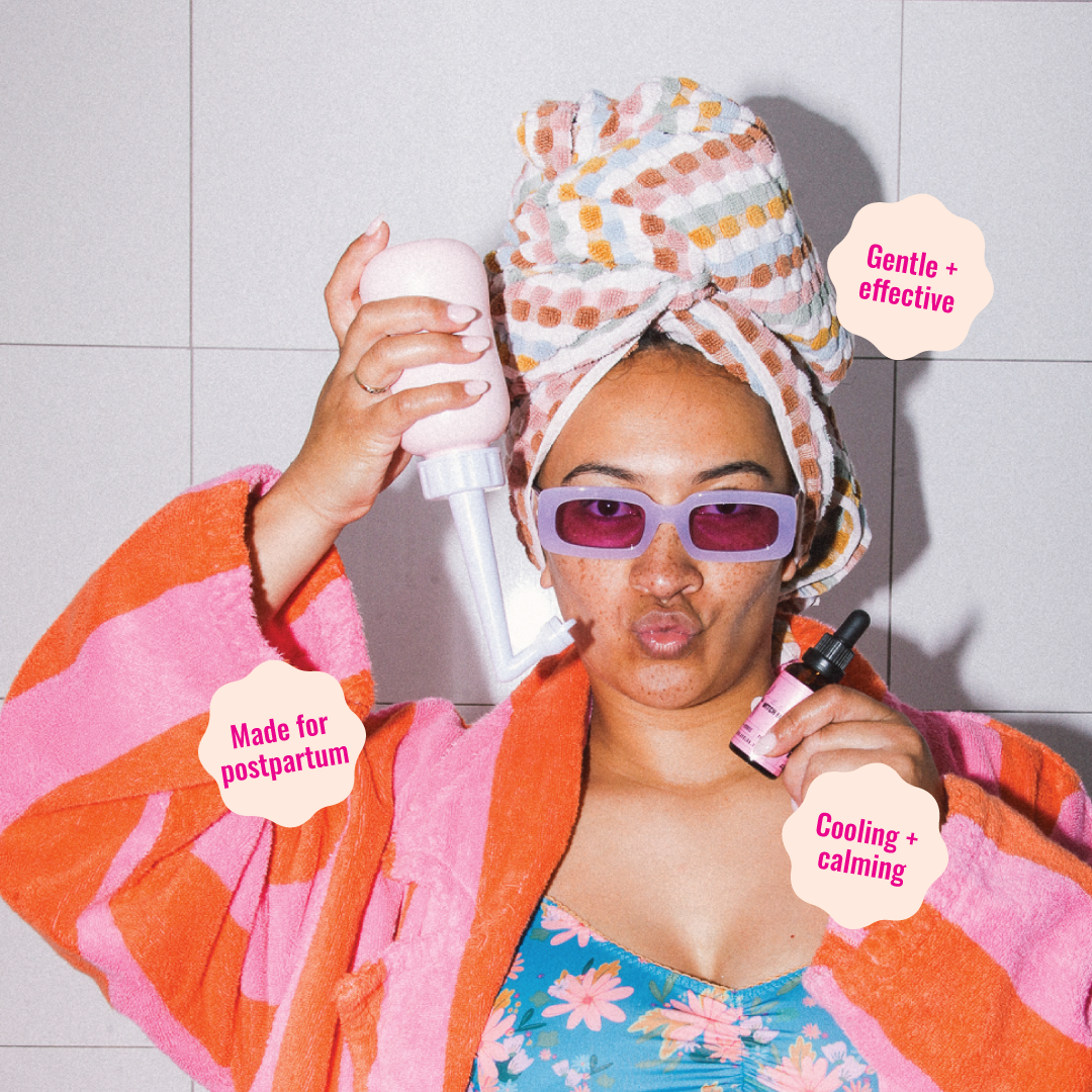 Viva La Vulva Postpartum relief witches duo witch hazel and peri wash bottle NZ